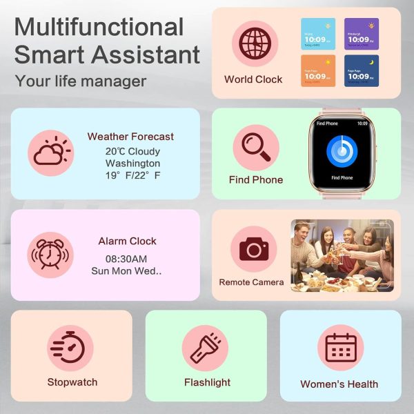 Demabon 1.75" AMOLED AI Smart Watch for Women with Da GPT & Health Tracker