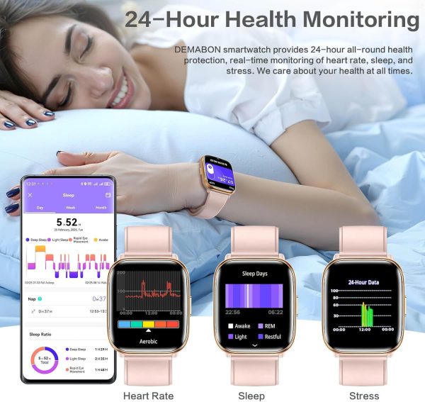 Demabon 1.75" AMOLED AI Smart Watch for Women with Da GPT & Health Tracker
